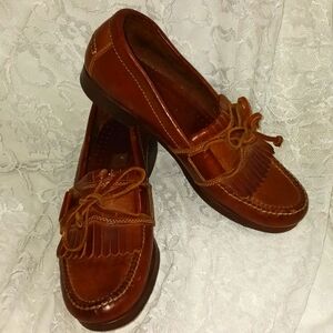 Cole Haan Driving Loafer Brown Leather Tassel Womens 7.5